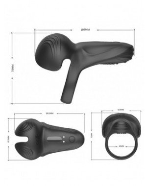 Vibratoriai, Dildo-Pulsatoriai-Remote Vibrating Cock Penis Ring