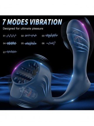 Vibratoriai, Dildo-Įvairūs-Male Prostate Massage Cock Penis Sleeve Cockring Dildo Vibrator Anal