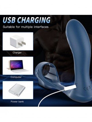 Vibratoriai, Dildo-Įvairūs-Male Prostate Massage Cock Penis Sleeve Cockring Dildo Vibrator Anal