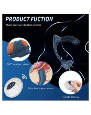 Vibratoriai, Dildo-Įvairūs-Male Prostate Massage Cock Penis Sleeve Cockring Dildo Vibrator Anal