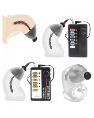 BDSM-Įvairūs-Newest Electric Chastity Cage Urethral Sound