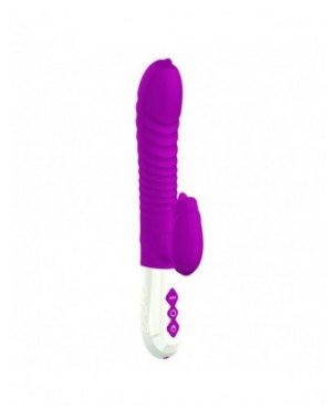Vibratoriai, Dildo-Dvigubi – klitoriniai-Dvigubas liežuvis Cunnilingus vibratorius teleskopinis