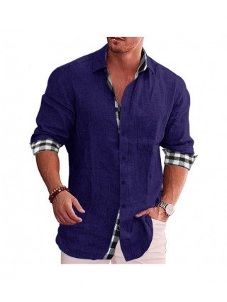 Outerwear & Jackets-Shirts-New Men's Cotton Linen Shirts Loose