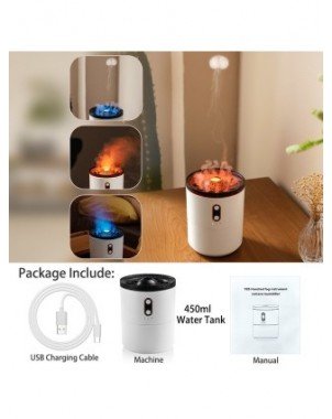 Indoor Lighting-Night Lights-Volcano Flame Fire Air Humidifier