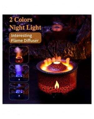 Indoor Lighting-Night Lights-Volcano Flame Fire Air Humidifier