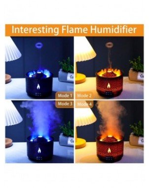 Indoor Lighting-Night Lights-Volcano Flame Fire Air Humidifier