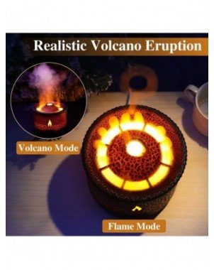 Indoor Lighting-Night Lights-Volcano Flame Fire Air Humidifier