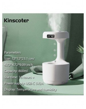 Indoor Lighting-Night Lights-Water Droplet Air Humidifier 800ml