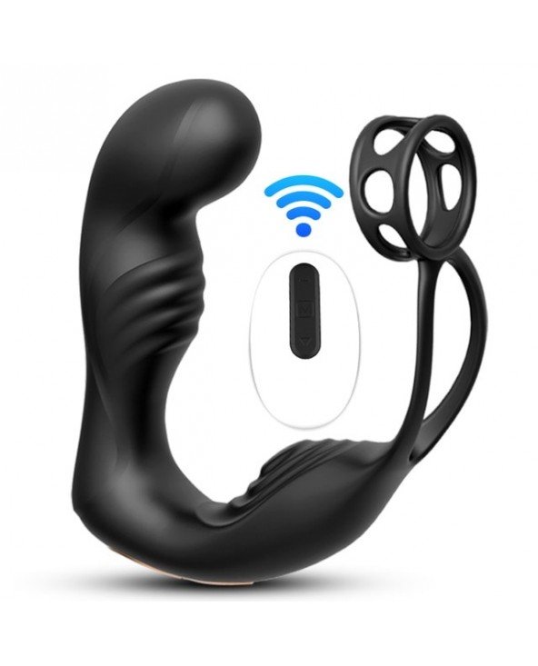 Male Prostate Massage Vibrator Double Ring Anal