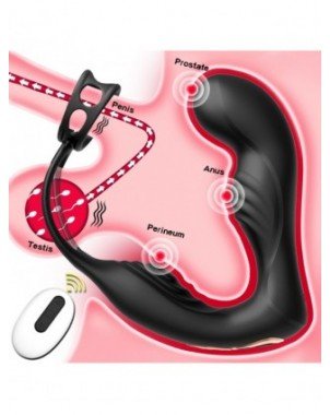 Masturbaciniai, Pompos-Penio žiedai-Vyrų prostatos masažo vibratorius, dvigubas žiedas analinis