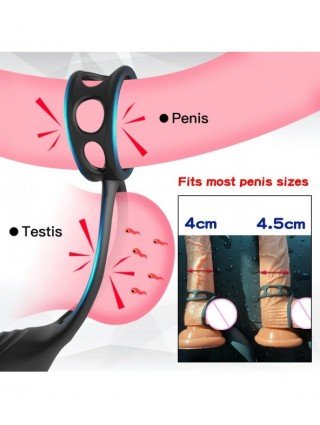 Masturbaciniai, Pompos-Penio žiedai-Vyrų prostatos masažo vibratorius, dvigubas žiedas analinis