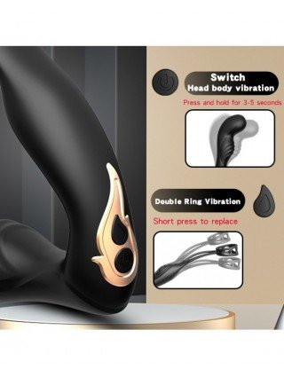 Masturbaciniai, Pompos-Penio žiedai-Vyrų prostatos masažo vibratorius, dvigubas žiedas analinis