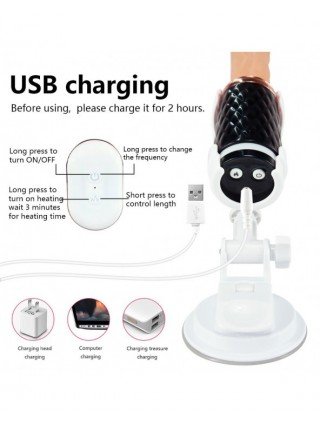 Vibratoriai, Dildo-Įvairūs-Automatic Sex Machine Rotating Dildo