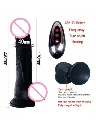 Vibratoriai, Dildo-Išmanieji-Black Dildo Vibrators for Women
