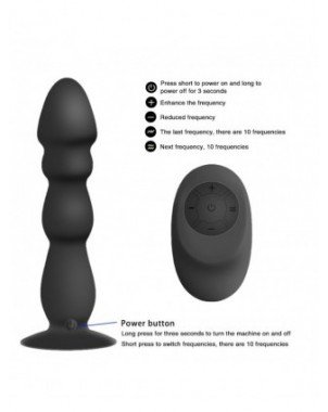Analiniai žaisliukai-Analiniai kaiščiai-10 greičių belaidis nuotolinis analinis dildo vyriškas