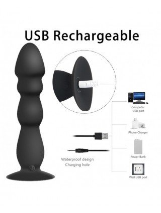 Analiniai žaisliukai-Analiniai kaiščiai-10 greičių belaidis nuotolinis analinis dildo vyriškas