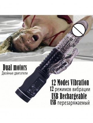 Vibratoriai, Dildo-Dvigubi – klitoriniai-12 Modes Fish Tail
