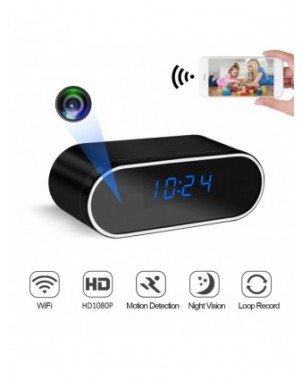 Saugumas ir apsauga-Priežiūros elementai-Mini video laikrodis HD WIFI valdymo IR naktinio
