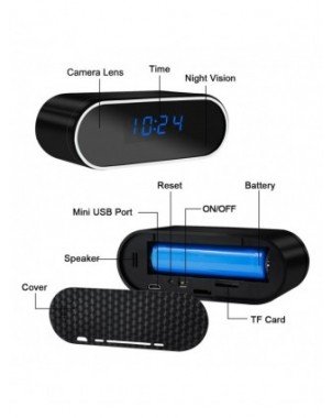 Security & Protection-Surveillance Items-Mini Camera Clock HD