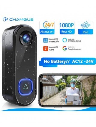 Saugumas ir apsauga-Durų domofono sistemos-TUYA Vaizdo durų skambutis WiFi belaidis lauko durų
