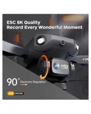 Fotoaparatai ir Kameros-Filmuojantys Dronai-Naujas P8 dronas 4k su Esc Hd viena kamera 5g Wifi