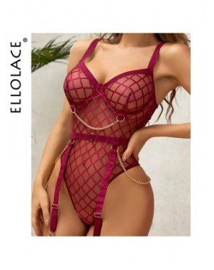 Seksuali apranga-Apatinis trikotažas-Ellolace Plaid Bodysuit