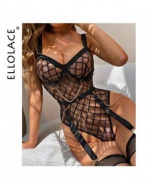 Seksuali apranga-Apatinis trikotažas-Ellolace Plaid Bodysuit