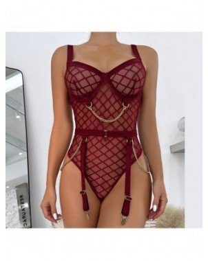 Seksuali apranga-Apatinis trikotažas-Ellolace Plaid Bodysuit