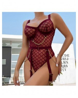 Seksuali apranga-Apatinis trikotažas-Ellolace Plaid Bodysuit