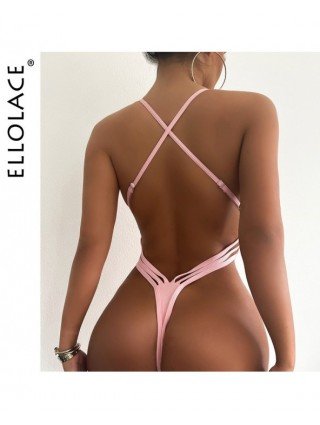 Seksuali apranga-Maudymosi kostiumėliai-Monokini maudymosi kostiumėliai vientisas stringai