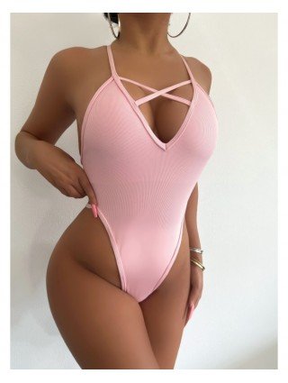 Seksuali apranga-Maudymosi kostiumėliai-Monokini maudymosi kostiumėliai vientisas stringai
