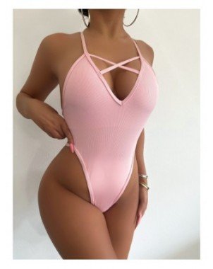 Seksuali apranga-Maudymosi kostiumėliai-Monokini maudymosi kostiumėliai vientisas stringai