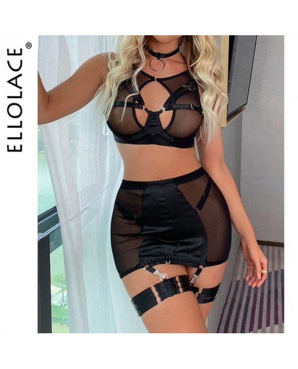 Seksuali apranga-Apatinis trikotažas-Ellolace Red Lingerie Seksuali apranga-Apatinis trikotažas-Ellolace Red Lingerie