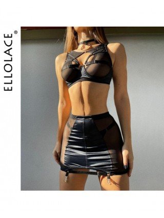 Seksuali apranga-Apatinis trikotažas-Ellolace Red Lingerie
