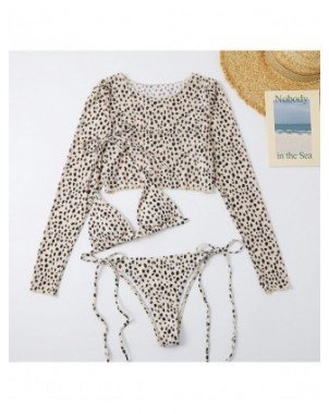 Seksuali apranga-Maudymosi kostiumėliai-Leopard maudymosi kostiumėlis iš 3 dalių Bikini