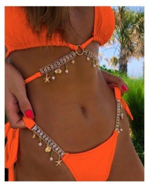 Seksuali apranga-Maudymosi kostiumėliai-Diamond Bikini Crystal Swimwear Metalinė grandinė