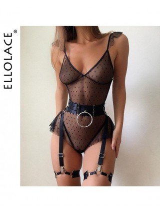 Seksuali apranga-Apatinis trikotažas-Ellolace Polka Dot