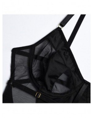 Seksuali apranga-Apatinis trikotažas-Bodysuit skaidrus seksualus apatinis trikotažas permatomas