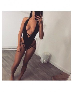 Seksuali apranga-Maudymosi kostiumėliai-Ellolace Deep V-Neck