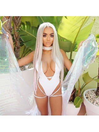 Seksuali apranga-Maudymosi kostiumėliai-Ellolace Deep V-Neck