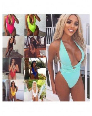 Seksuali apranga-Maudymosi kostiumėliai-Giliai V-Neck Bikini moterų maudymosi kostiumėlis