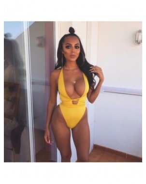 Seksuali apranga-Maudymosi kostiumėliai-Giliai V-Neck Bikini moterų maudymosi kostiumėlis