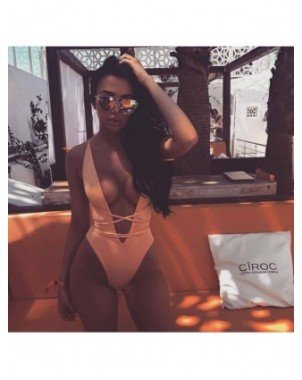 Seksuali apranga-Maudymosi kostiumėliai-Giliai V-Neck Bikini moterų maudymosi kostiumėlis