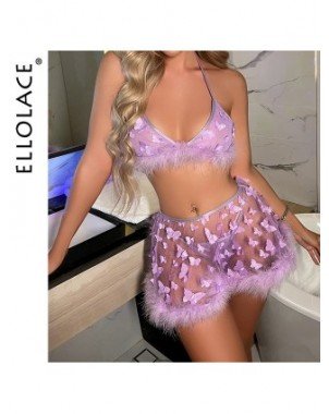 Seksuali apranga-Apatinis trikotažas-Ellolace Feather Lingerie