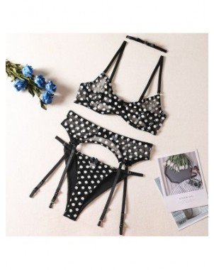 Seksuali apranga-Apatinis trikotažas-Ellolace Polk Dot Lingerie