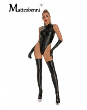 Seksuali apranga-Apatinis trikotažas-Women PU Faux Leather
