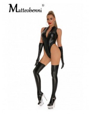 Seksuali apranga-Apatinis trikotažas-Women PU Faux Leather