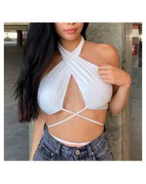 Seksuali apranga-Apatinis trikotažas-Seksualūs apatiniai drabužiai be rankovių Crop Top