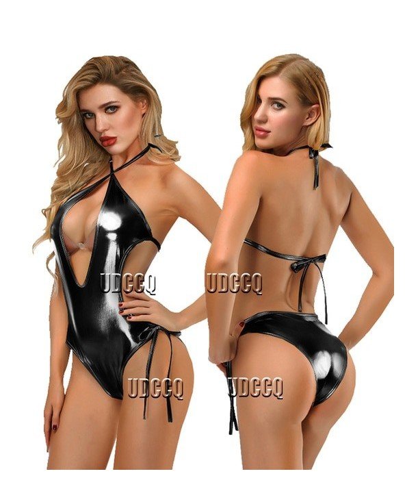 Seksuali apranga-Komplektai-Metallic Faux Leather plius dydžio apatinio trikotažo kostiumai Seksuali apranga-Komplektai-Metallic Faux Leather plius dydžio apatinio trikotažo kostiumai