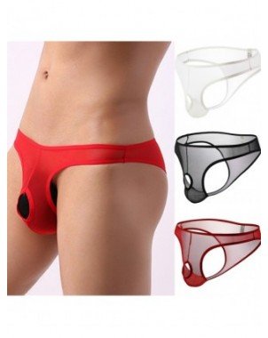Seksuali apranga-Vyrams-Vyriški seksualūs permatomi U išgaubti apatiniai tinklelio skaidrūs